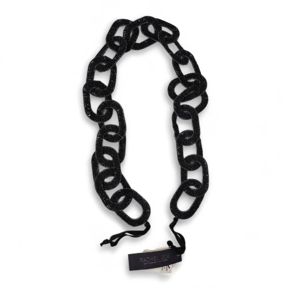Rachel Zoe Black Beaded‎ Chainlink Halloween Garland Banner